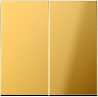 Лицевая панель Jung LS990 metal для 2-кл. выключателя золото картинка